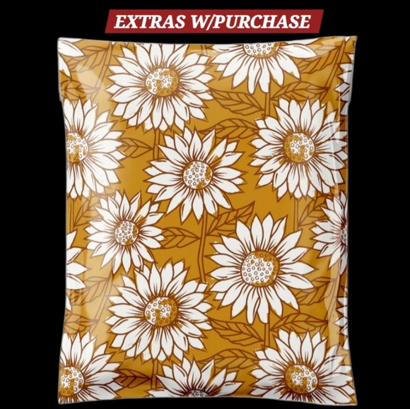 Shipping Supplies Other - 15ct. 14.5x19 Polymailers Sunflowers Random Thank You Cards/Stickers